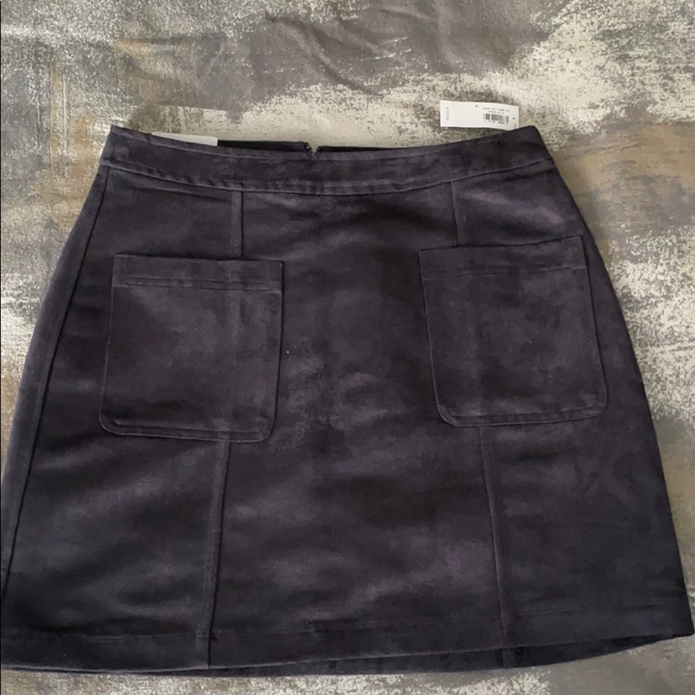 NWT Black Charcoal Suede Skirt Old Navy